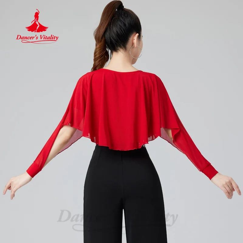 Latin Dance Tops Women Customized Elegant and Comfortable Practice Top Adult Tango Chacha Samba Professional Training Clothing