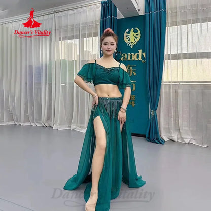 Belly Dancing Practice Clothing Customized Comfortable and Elegant Light Luxury Chiffon Suit Oriental Dance Performance Costumes