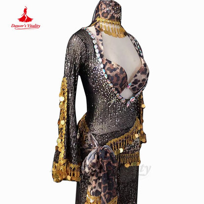 Belly Dance Performance Dress Customzied Adult Children Shaaby Baladi Folk Custom Robe for Women Belly Dancing Wear Dresses