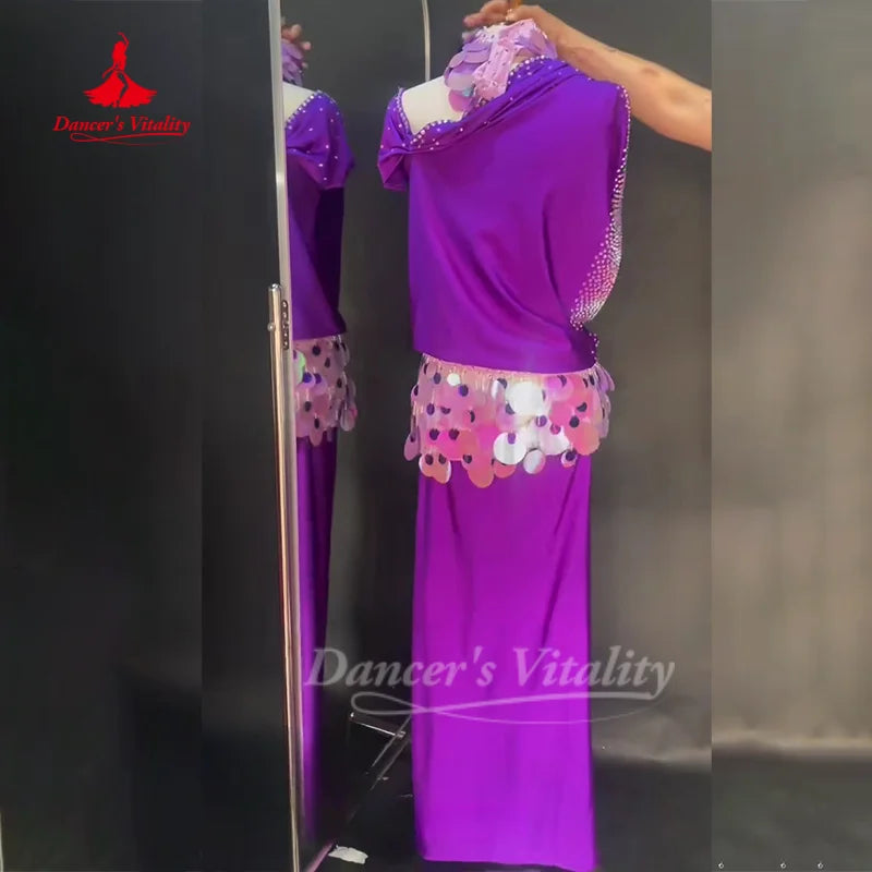 Belly Dance Costume Customized Loose and Elegant Robe Oriental Dance Shaabi Baladi Saidi Competition Dresses Dance's Vitality