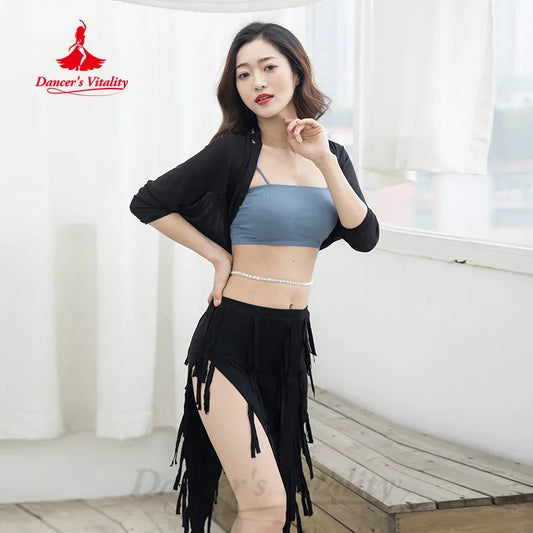 BellyDance Tassel Skirts Adult and Children's Practice Clothes Girls' Oriental Dance Training Clothing Women's Dancing Skirt