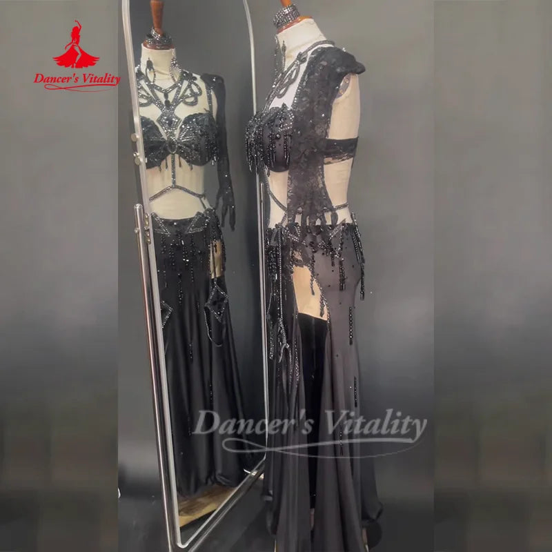BellyDance Suit for Women Customized High-end Luxury Performance Costume Oriental Dance Competition Clothing Dance's Vitality