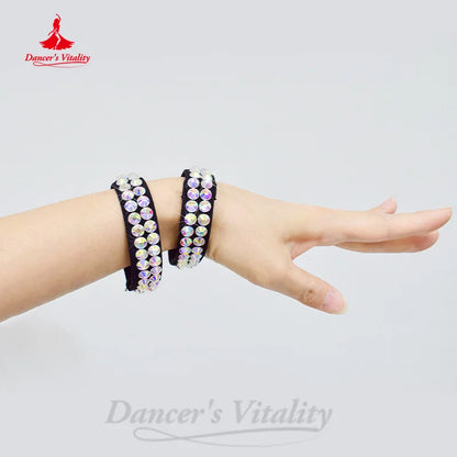 BellyDance Accessories for Women Customized AB Stones Bracelet Latin Dance Belly Dancing Performance Bracelets