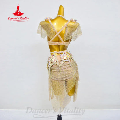 BellyDance Performance Costume Advanced Luxury Rhinestone Set Adult Children Oriental Dance Professional Competition Clothing