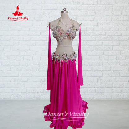 BellyDance Set for Women Customized High-end Luxury Performance Costume Oriental Dance Competition Clothing Dance's Vitality