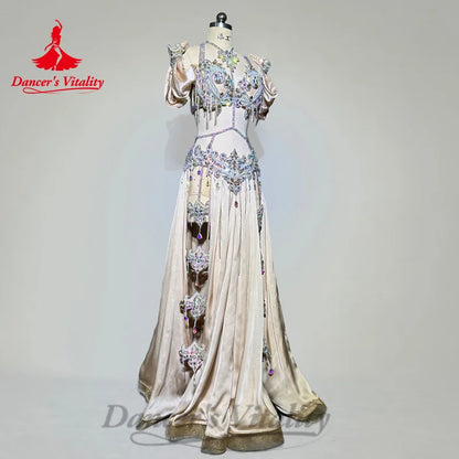 Bellydance Costumes Women's Customized Luxury Rhinestone Sexy Backless Dress Oriental Dance Professional Performance Clothing