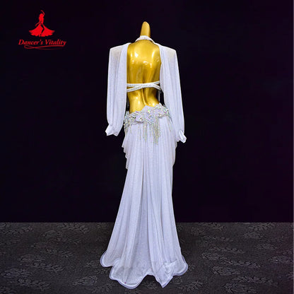 Belly Dancing Set Women's Customized Luxury Rhinestone Professional Performance Costumes Oriental Dance Competition Clothing