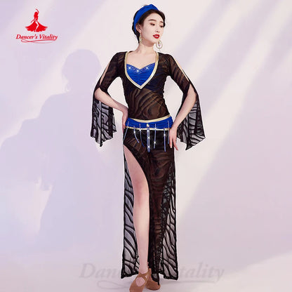 BellyDance Costumes Suit for Women Customized Light Luxury Rhinestone Gauze Dress Set Oriental Dance Senior Performance Costumes