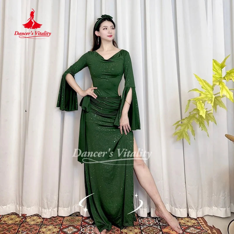 BellyDance Costumes for Women Shaabi Baladi Saidi Robe Soft and Comfortable Oriental Dance Practice Clothes Dancer's Vitality