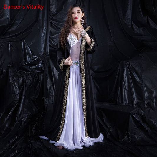 Belly Dance Coat Long Sleeve Robe Competition clothes Tango Cha Cha Dancewear Female adult Temperament Performance Clothing