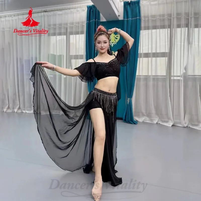 Belly Dancing Practice Clothing Customized Comfortable and Elegant Light Luxury Chiffon Suit Oriental Dance Performance Costumes