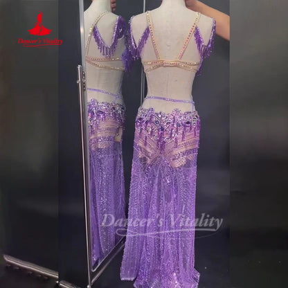 BellyDance Outfit for Women Customized High-end Luxury Performance Costume Oriental Dance Competition Clothing Dance's Vitality