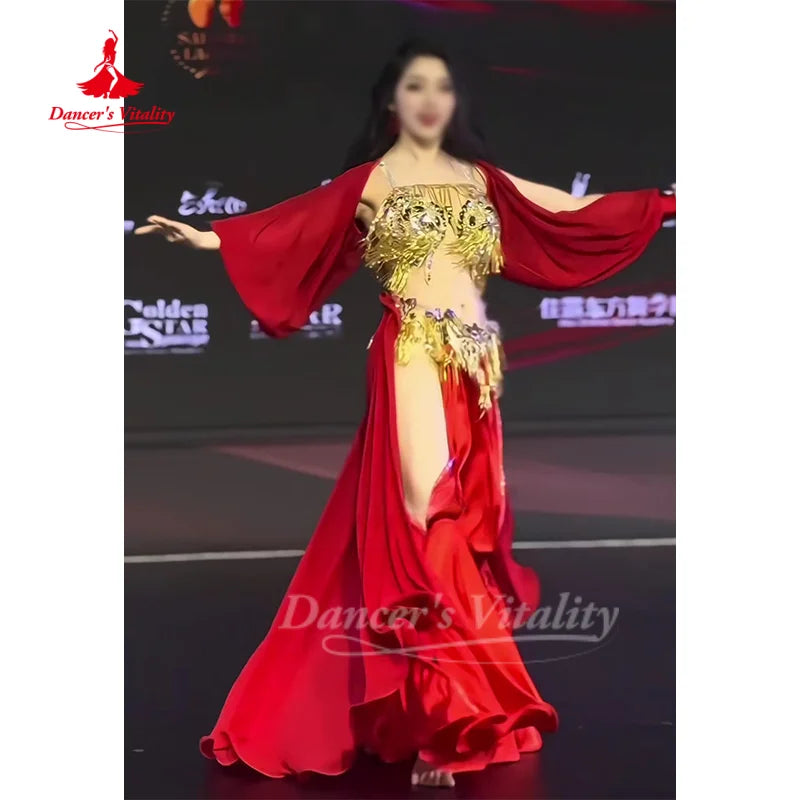 BellyDance Suit Customized High-end Sexy Temperament Competition Performance Costumes Oriental Dance Clothing Dance's Vitality