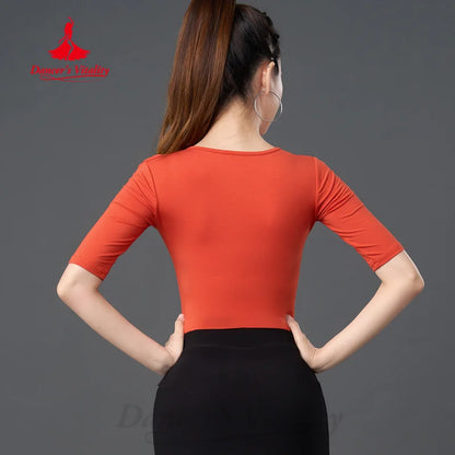 Latin Dancing Modern Dance Practice Tops Customized Comfortable Modal Top Women's Tango Chacha Samba Performance Clothing