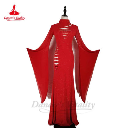 Belly Dance Performance Costume Set for Women Iraq Hair Flick Dress Kawleeya Competiton Clothing Adult Child Oriental Outfit