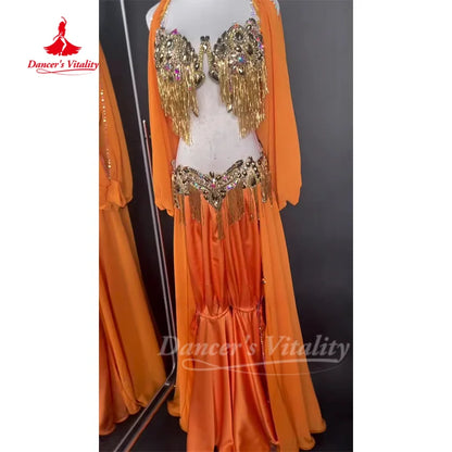 BellyDance Suit for Women Customized Sexy Temperament Competition Performance Costumes Oriental Dance Clothing Dance's Vitality