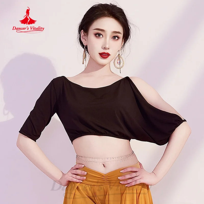 BellyDance Practice Suit Women's Customized Short Sleeved Top+Irregular Short Skirt 2pcs Oriental Dance Performance Clothing