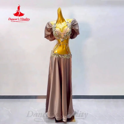 BellyDance Costume Women's Customized High-end Luxury Rhinestone Satin Dress Adult Children Oriental Dance Performance Clothing