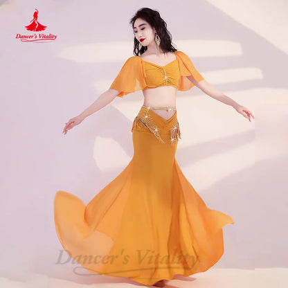 Bellydance Practice Clothing Customization Elegant and Comfortable Light Luxury AB Stones Set Oriental Dance Performance Costume