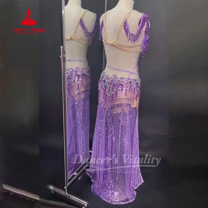 BellyDance Outfit for Women Customized High-end Luxury Performance Costume Oriental Dance Competition Clothing Dance's Vitality
