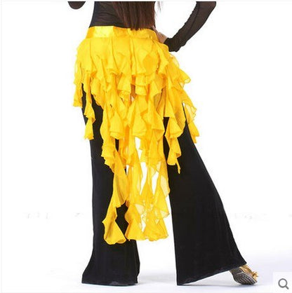 New style Belly dance costumes chiffon tassel belly dance hip scarf for women belly dancing belts 12 kinds of colors