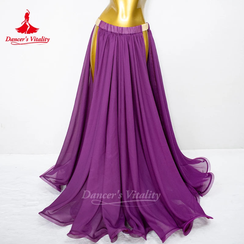 Bellydance Costumes Customized Sexy Split Chiffon Long Skirt Adult Children Oriental Dance Professional Performance Clothing