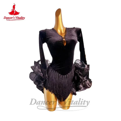 Latin Dancing Costume for Women Customsized Rumba Chacha Tango Performance Clothing Skirt Adult Children Latin Dancing Dresses