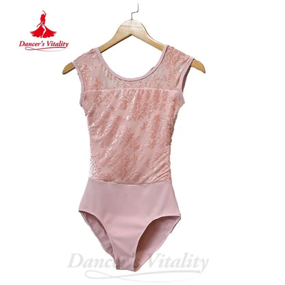 Ballet Dance Leotard for Women Adult Sleeveless Lace Training Suit Yoga Jumpsuit Basic Gymnastics Girl Ballet Dancing Leotards