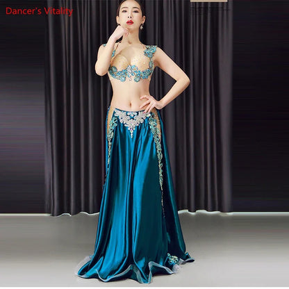 New 2pcs/set Belly Dance Costume Womens Belly Dancing Costume Sets Tribal Bollywood Costume Indian Dress Bellydance Dress