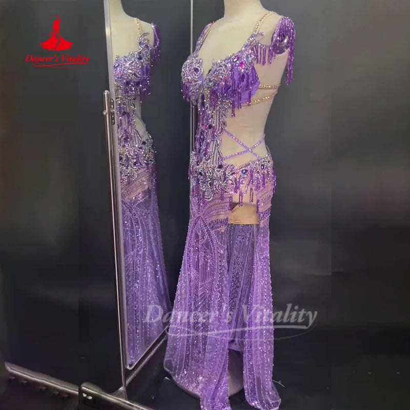 BellyDance Outfit for Women Customized High-end Luxury Performance Costume Oriental Dance Competition Clothing Dance's Vitality