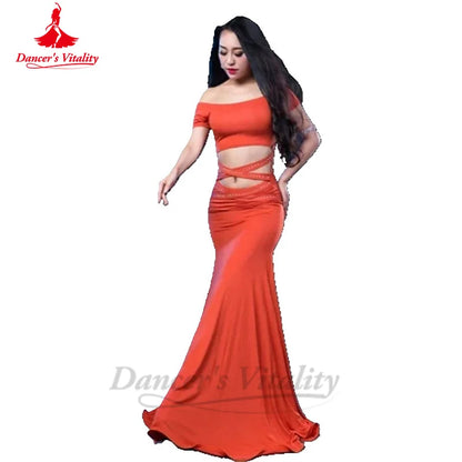 Belly Dance Performance Dress for Women Sexy Modal Short Sleeves Customsized Adult Children Oriental Belly Dancing Wear Dresses