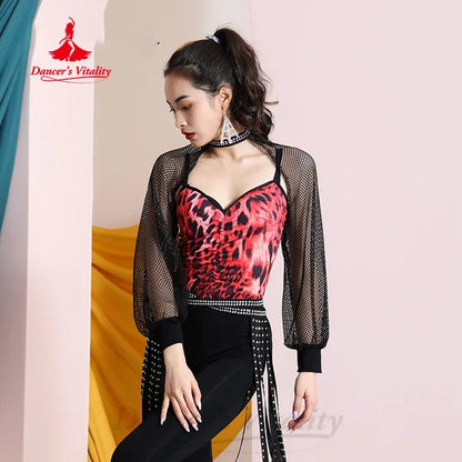 BellyDance Top Sexy Slimming Vest Women's Oriental Dance Modern Dancing Training Tops Adult and Children's Practice Clothing