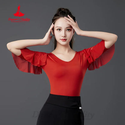 Modern Dancing Latin Dance Clothing Women's Tango Chacha Samba Professional Practice Clothes Social Dance Training Clothing