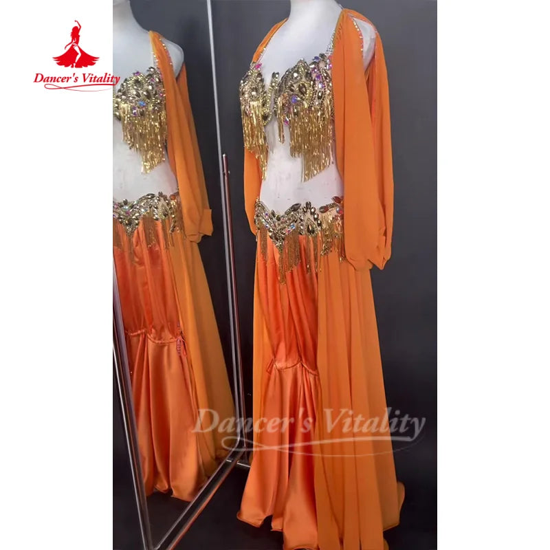 BellyDance Suit for Women Customized Sexy Temperament Competition Performance Costumes Oriental Dance Clothing Dance's Vitality