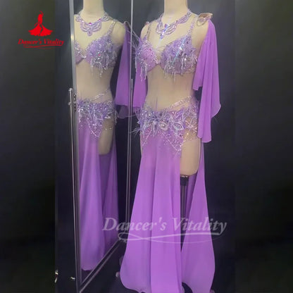 BellyDance Suit Women Customized High-end Luxury Performance Costume Oriental Dance Competition Clothing Dance's Vitality
