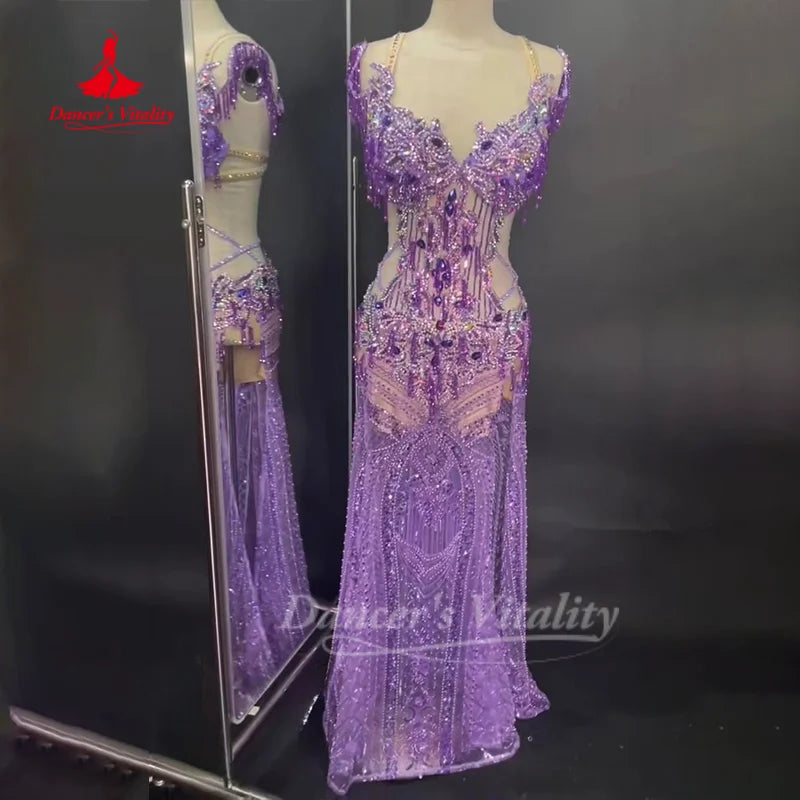 BellyDance Outfit for Women Customized High-end Luxury Performance Costume Oriental Dance Competition Clothing Dance's Vitality