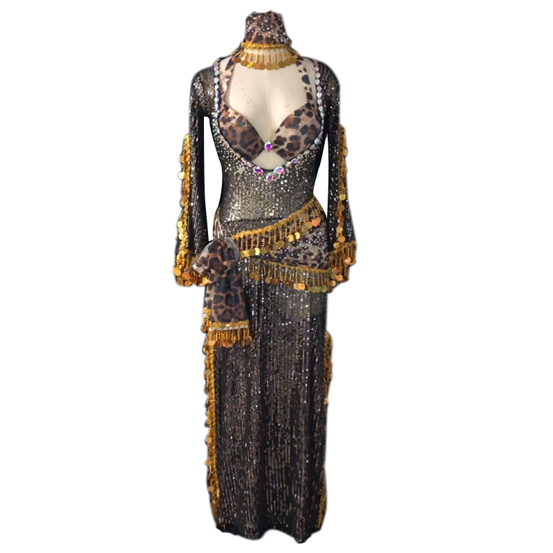 Belly Dance Performance Dress Customzied Adult Children Shaaby Baladi Folk Custom Robe for Women Belly Dancing Wear Dresses