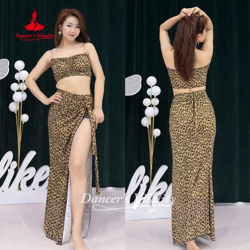 Belly Dance Costume Oriental Dance Sexy Leopard Print Practice Outfit Women's Dancer Dancing Class Clothing Dancer's Vitality
