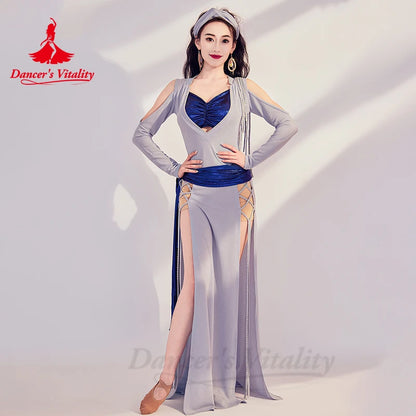 Belly Dance Robe Shabbi Dance Practice Clothing for Women Long Sleeves Baladi Performance Dress Oriental Belly Dancing Outfit