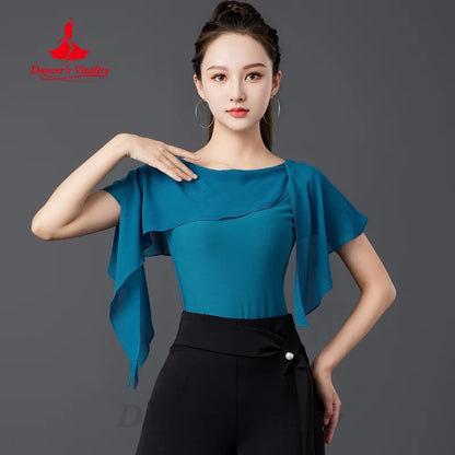 Modern Dancing Latin Dance Top Customized Comfortable Slimming Practice Clothes Adult Tango Chacha Samba Professional Outfit