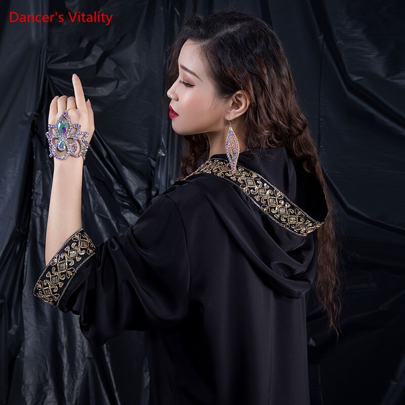 Belly Dance Coat Long Sleeve Robe Competition clothes Tango Cha Cha Dancewear Female adult Temperament Performance Clothing