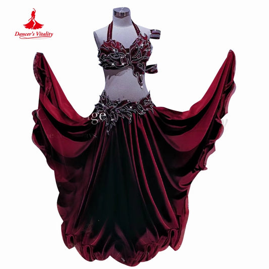 Belly Dance Performance Costume Suit for Dancer Wear Competition Suit Customsized Girl's Classical Oriental Competition Outfit