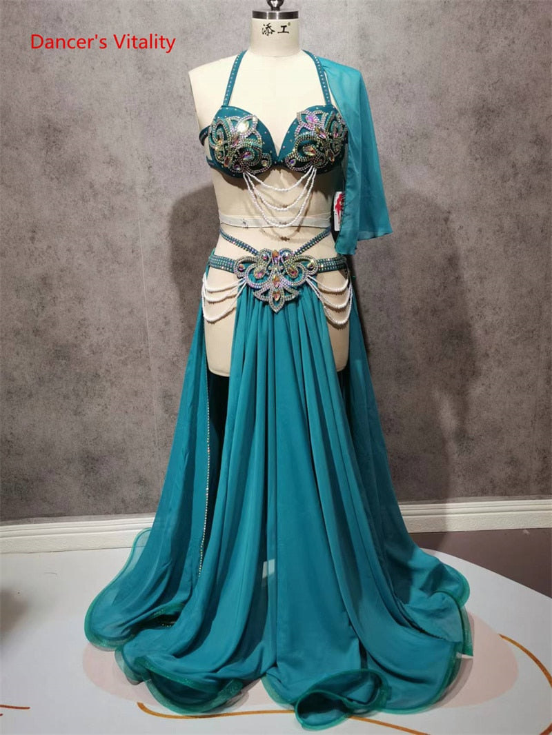 Belly Dance Competition Costumes Set for Women Belly Dancing Performance Clothing Suit Bellydance Suit Customize Oriental outfit