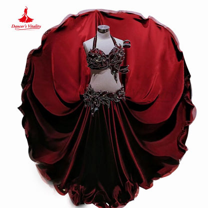 Belly Dance Performance Costume Suit for Dancer Wear Competition Suit Customsized Girl's Classical Oriental Competition Outfit