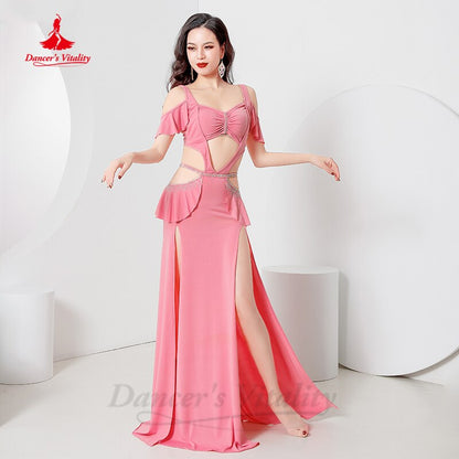 Belly Dance Practice Clothes Dress for Women Mesh Baladi Shaabi Said Performance Clothing Girl's Oriental Bellydancer's dresses