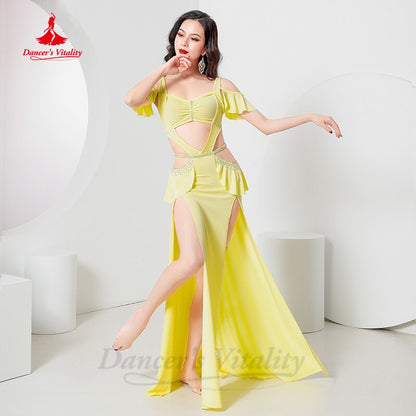 Belly Dance Practice Clothes Dress for Women Mesh Baladi Shaabi Said Performance Clothing Girl's Oriental Bellydancer's dresses