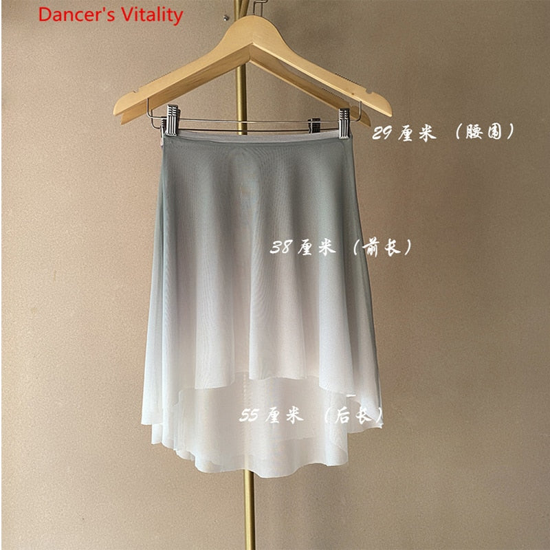 Ballet Dress Mid length Art Examination Professional Body Sports Basic Training Skirt Adult Women's gymnastics tutu Skirt