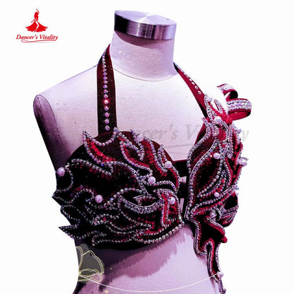 Belly Dance Performance Costume Suit for Dancer Wear Competition Suit Customsized Girl's Classical Oriental Competition Outfit